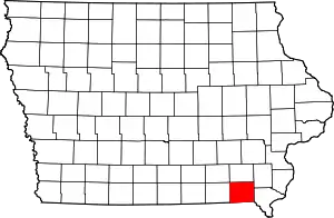 State map highlighting Van Buren County