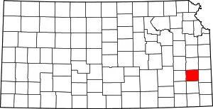 State map highlighting Allen County