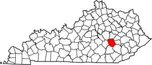 State map highlighting Jackson County