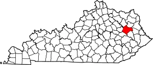 State map highlighting Morgan County