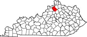 State map highlighting Owen County