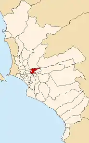 Location of The Augustinian in the Lima province