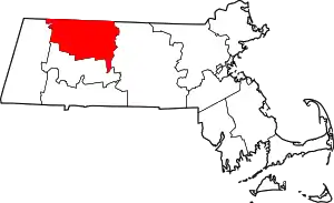 State map highlighting Franklin County