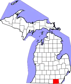 Lenawee County map