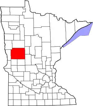 Map of Minnesota highlighting Otter Tail County