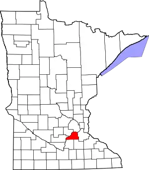 State map highlighting Scott County