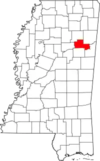 State map highlighting Clay County