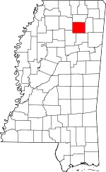 State map highlighting Pontotoc County