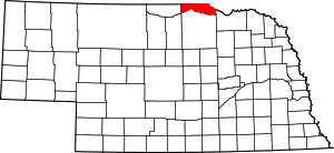 State map highlighting Boyd County