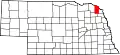 State map highlighting Dixon County