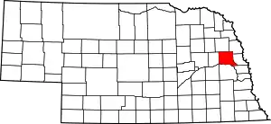 State map highlighting Dodge County