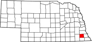 State map highlighting Johnson County