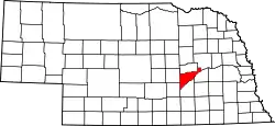 State map highlighting Merrick County