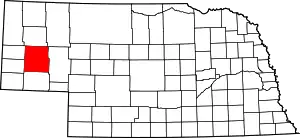 State map highlighting Morrill County