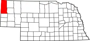 State map highlighting Sioux County