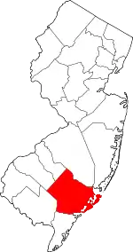 Atlantic County map