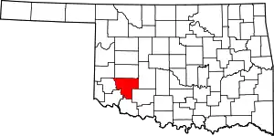 State map highlighting Kiowa County