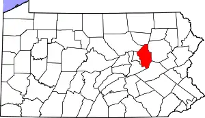 Map of Columbia County, Pennsylvania