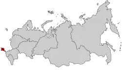 Location of the Crimea Federal District within Russia