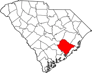 Map of South Carolina highlighting Berkeley County