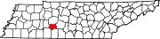 Map of Tennessee highlighting Lewis County