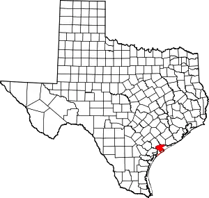 State map highlighting Calhoun County