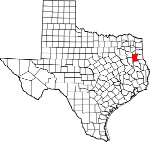 State map highlighting Rusk County