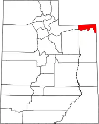 State map highlighting Daggett County