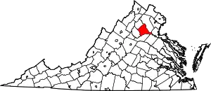 State map highlighting Culpeper County