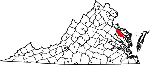 State map highlighting Essex County