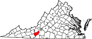 State map highlighting Floyd County