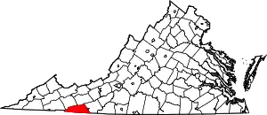 State map highlighting Grayson County