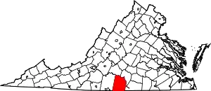 State map highlighting Halifax County