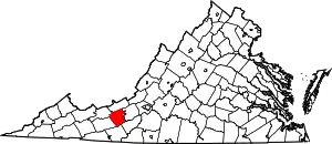 State map highlighting Pulaski County