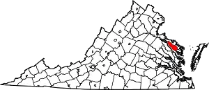 State map highlighting Richmond County