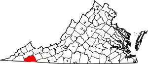 State map highlighting Washington County