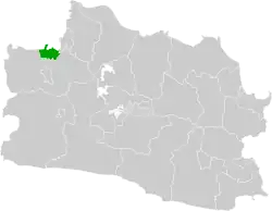 Location within West Java