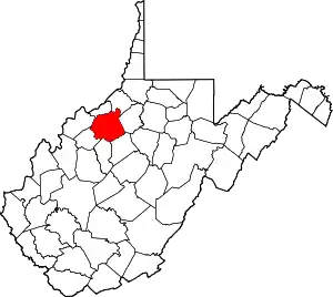 State map highlighting Ritchie County