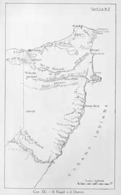 Map of the Majeerteen Sultanate at its height.