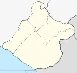 Tarata is located in Department of Tacna