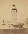 The first Macquarie Lighthouse, built 1816–18 photograph taken in the 1870s; from the 'Papers of James Barnet'