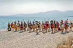 Reenactors at a 2011 reenactment of the Battle of Marathon, which occurred in 490 BC.