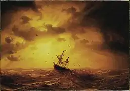 Stormy Sea (1857), by Marcus Larson, National Museum, Stockholm