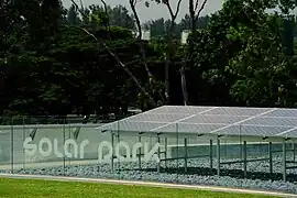 The Solar Park which provides additional electrical power for the site