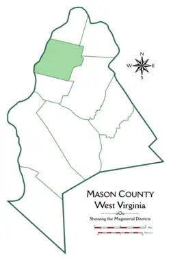 Location of Robinson District in Mason County