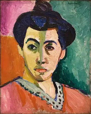 Henri Matisse, Portrait of Madame Matisse (The Green Stripe) 1906, Statens Museum for Kunst, Copenhagen, Denmark