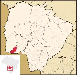 Location in Mato Grosso do Sul  state