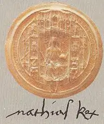 Matthias's signature and royal stamp