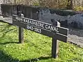 Two canals using the same infrastructure at Providence, Ohio.