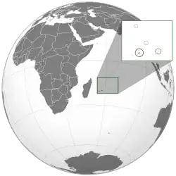 Location of Mauritius